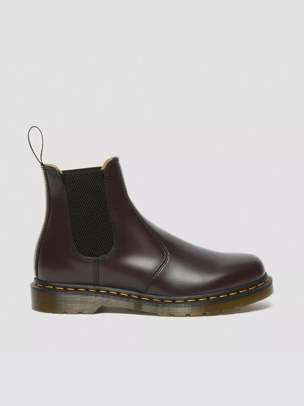 Ботинки Dr. Martens 2976 Yellow Stitch Smooth Leather Chelsea — изображение 1 из 10, бордовый