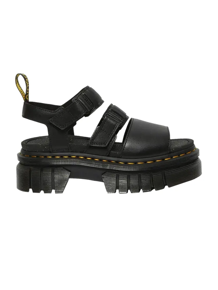 Кроссовки Dr. Martens Ricki 3-Strap Platform Sandal, кожаные — изображение 1 из 1, черный