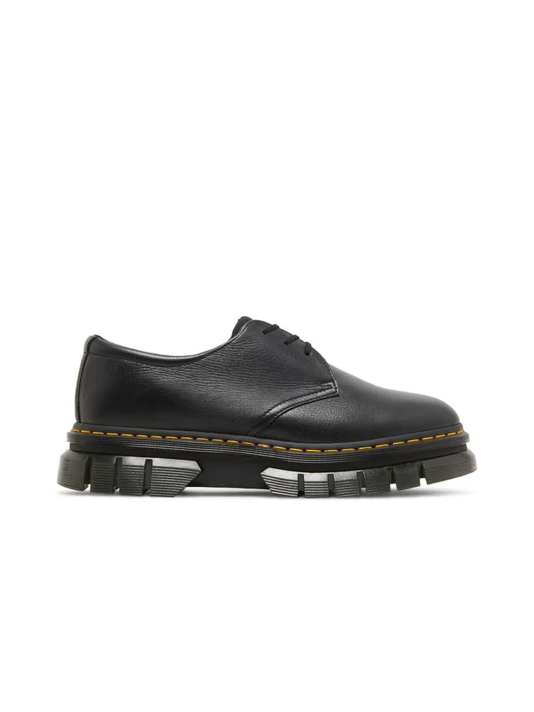 Кроссовки Dr. Martens Rikard Lunar Leather Platform Low 'Black', кожаные — изображение 1 из 8, черный