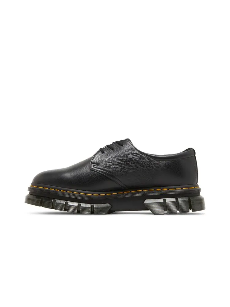 Кроссовки Dr. Martens Rikard Lunar Leather Platform Low 'Black', кожаные — изображение 3 из 8, черный