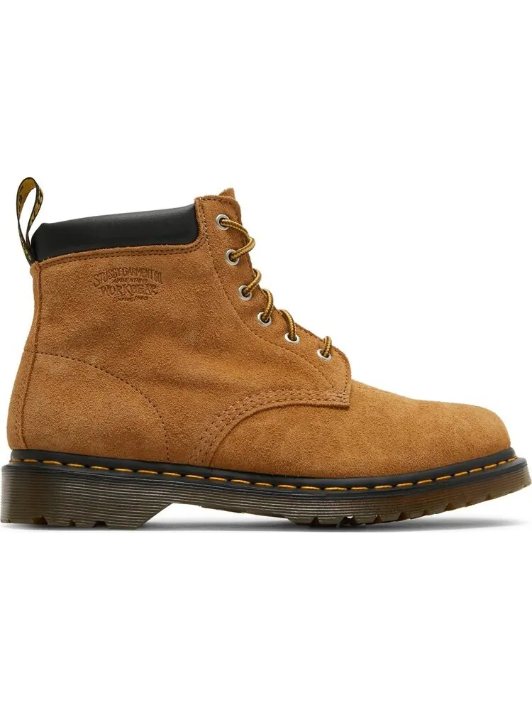 Ботинки мужские Dr. Martens x Stussy высокие кожаные — изображение 1 из 8, коричневый
