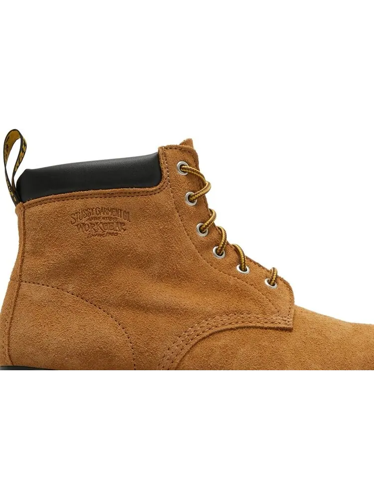 Ботинки мужские Dr. Martens x Stussy высокие кожаные — изображение 2 из 8, коричневый