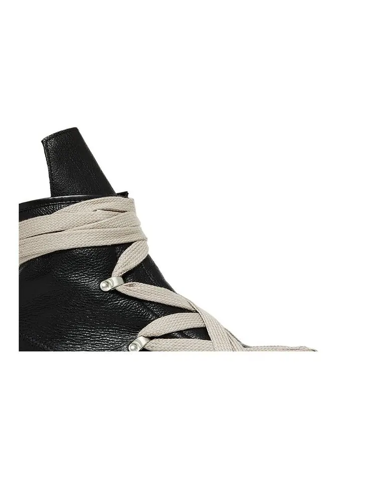 Ботинки Dr. Martens Rick Owens x 1460 кожаные черные на толстой подошве — изображение 2 из 6, черный