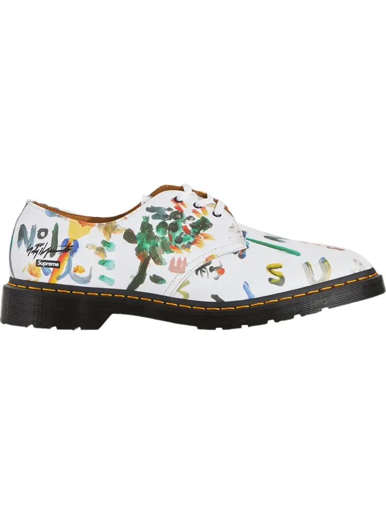 Ботинки мужские Dr. Martens x Supreme x Yohji Yamamoto низкие с рисунком — изображение 1 из 1, белый