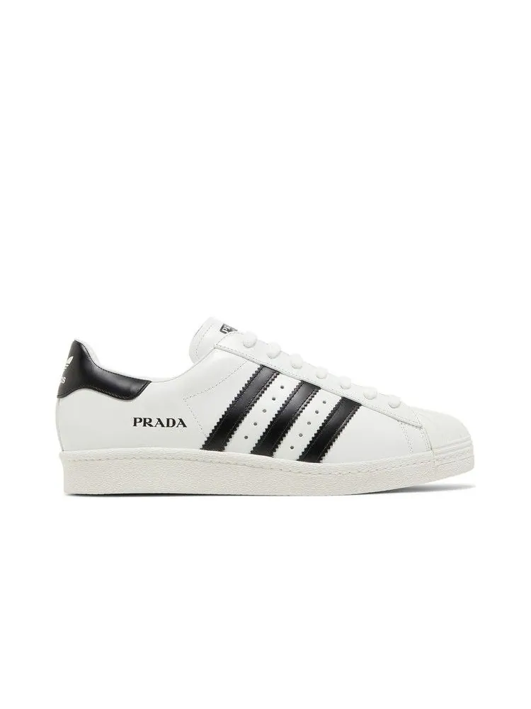 Кроссовки adidas Prada x Superstar 'White Black' — изображение 2 из 9, белый/черный/белый