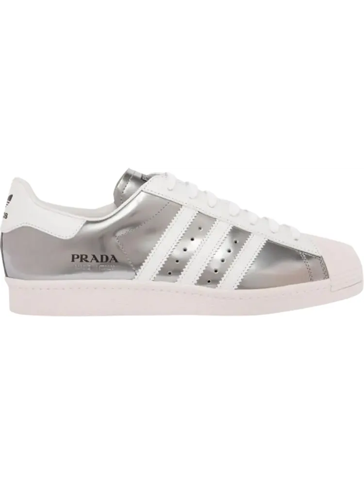 Кроссовки Adidas Prada x Superstar 'Silver Metallic' — изображение 1 из 1, серебряный