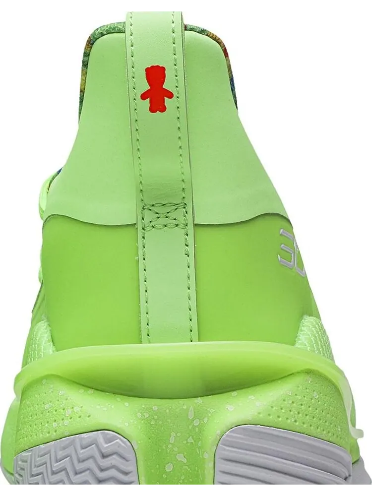 Кроссовки Under Armour Sour Patch Kids x Curry 7 Lime — изображение 7 из 8, зеленый