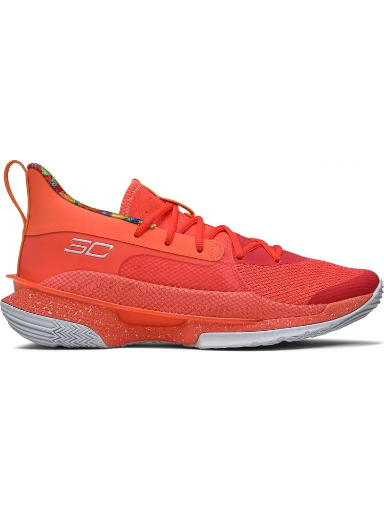 Кроссовки Under Armour Sour Patch Kids x Curry 7 Peach Plasma — изображение 1 из 8, красный