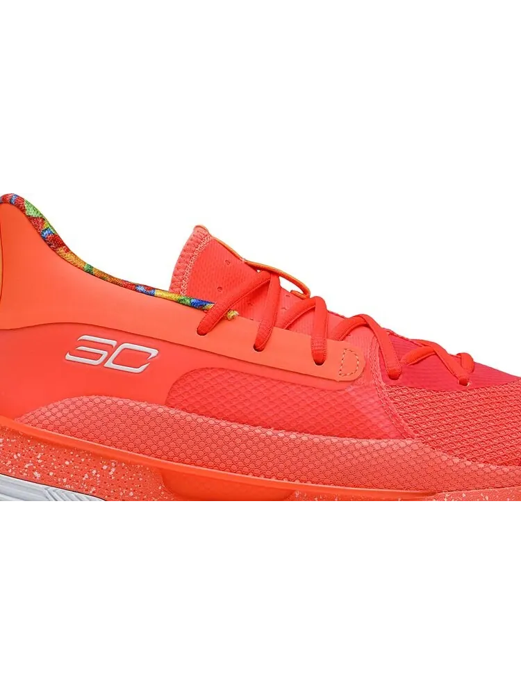 Кроссовки Under Armour Sour Patch Kids x Curry 7 Peach Plasma — изображение 2 из 8, красный