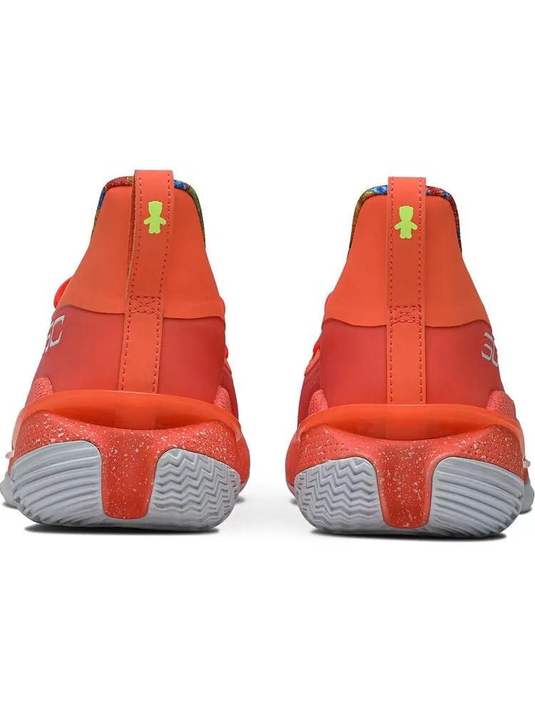 Кроссовки Under Armour Sour Patch Kids x Curry 7 Peach Plasma — изображение 6 из 8, красный