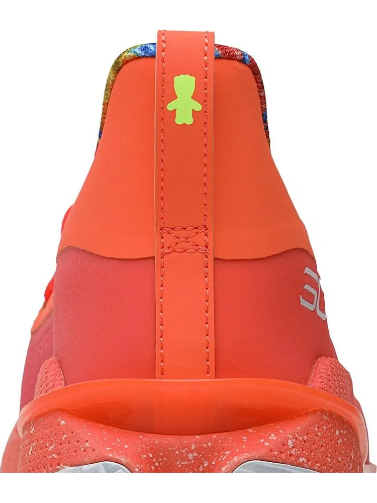 Кроссовки Under Armour Sour Patch Kids x Curry 7 Peach Plasma — изображение 7 из 8, красный