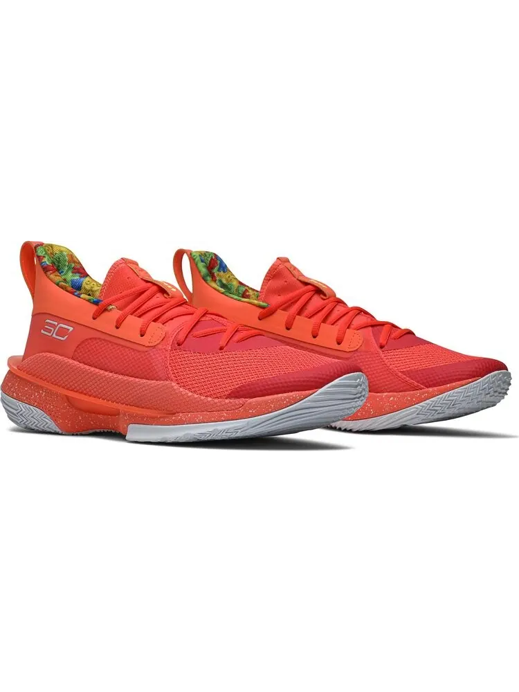 Кроссовки Under Armour Sour Patch Kids x Curry 7 Peach Plasma — изображение 8 из 8, красный