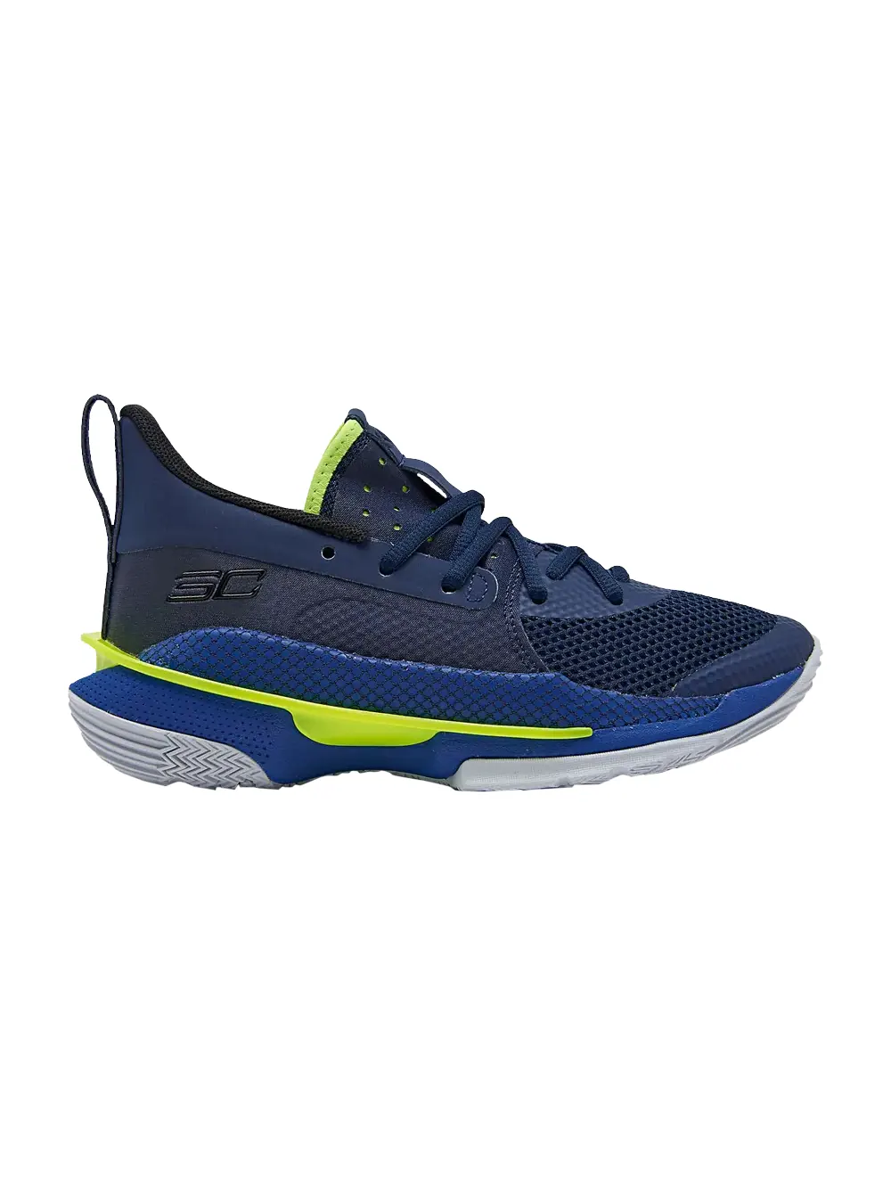 Кроссовки Curry 7 Big Kids Under Armour — изображение 1 из 1, черный/желтый