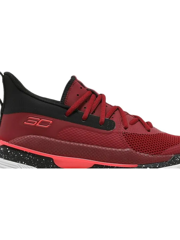 Кроссовки Under Armour Curry 7 GS Red Cordova — изображение 2 из 8, красный