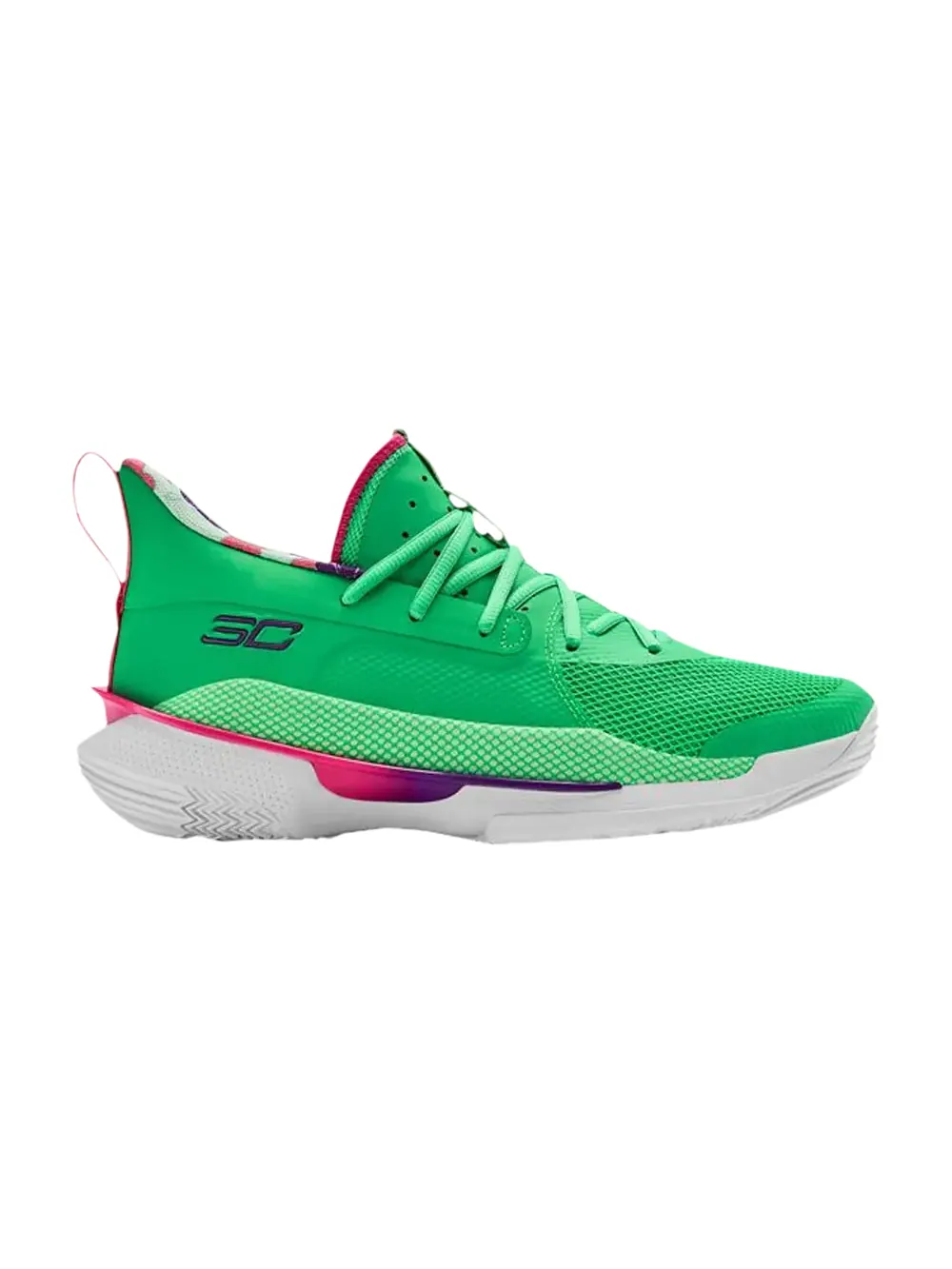 Кроссовки Curry 7 Under Armour — изображение 1 из 1, зеленый/белый