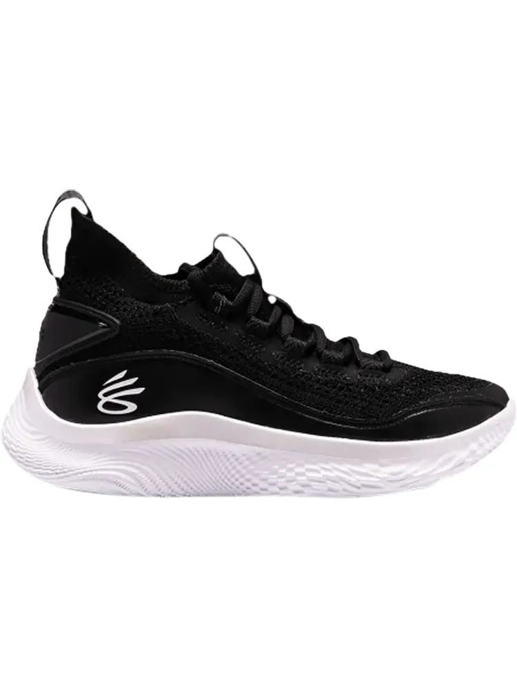 Кроссовки Curry Flow 8 GS Black White — черный