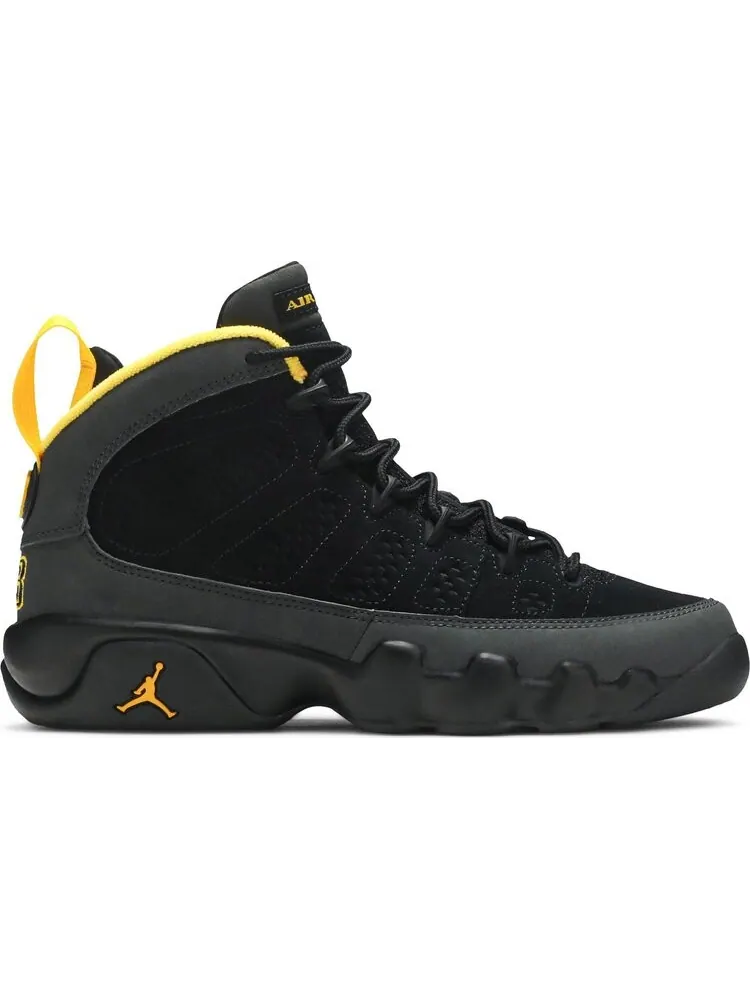Кроссовки Air Jordan 9 Retro GS Dark Charcoal University Gold — изображение 1 из 8, серый