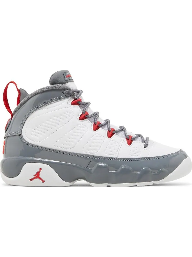 Кроссовки Air Jordan 9 Retro GS Fire Red — изображение 1 из 8, серый