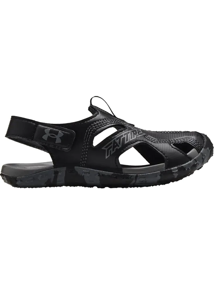 Сандалии Under Armour Fat Tire Defender Sandal PS Black Camo — изображение 1 из 1, черный