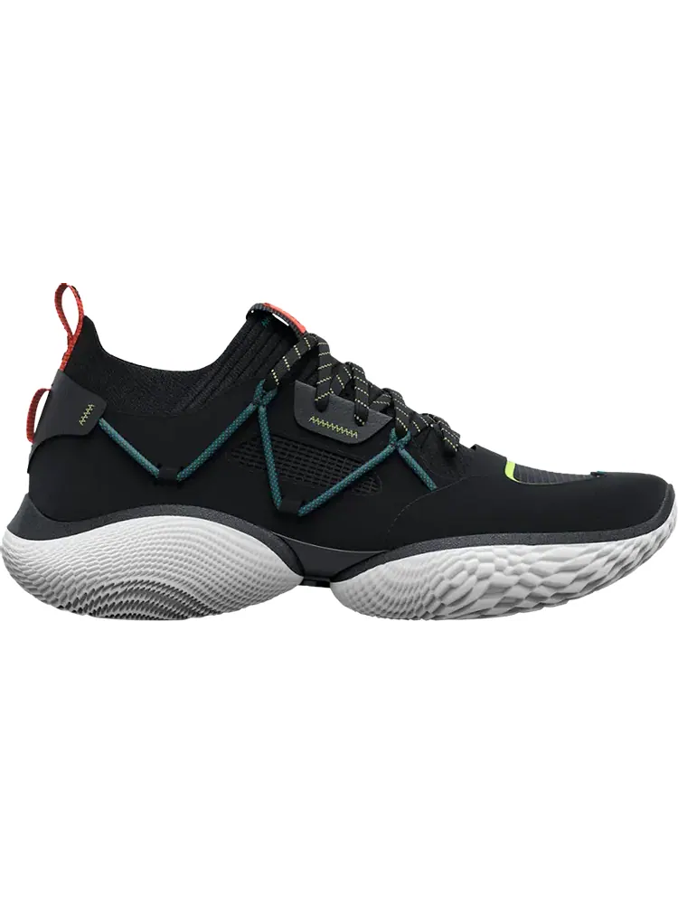 Кроссовки Curry Flow Cozy Black Electric Tangerine — черный