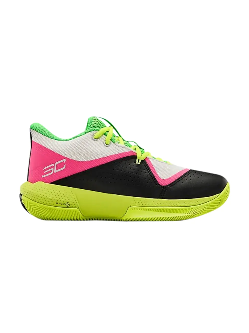 Кроссовки SC 3ZER0 4 GS Under Armour — изображение 1 из 1, белый/желтый