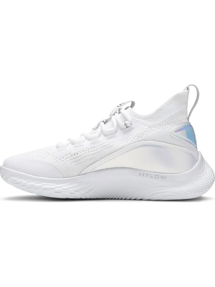 Кроссовки Curry Flow 8 GS White Iridescent — изображение 3 из 8, белый