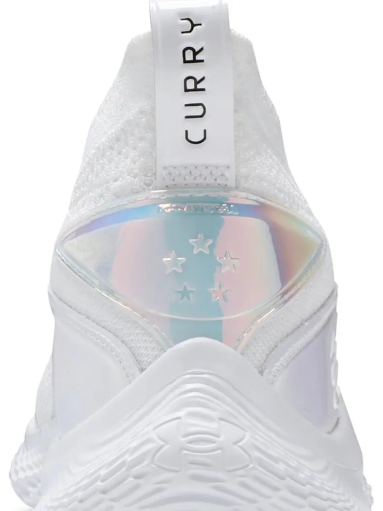 Кроссовки Curry Flow 8 GS White Iridescent — изображение 7 из 8, белый
