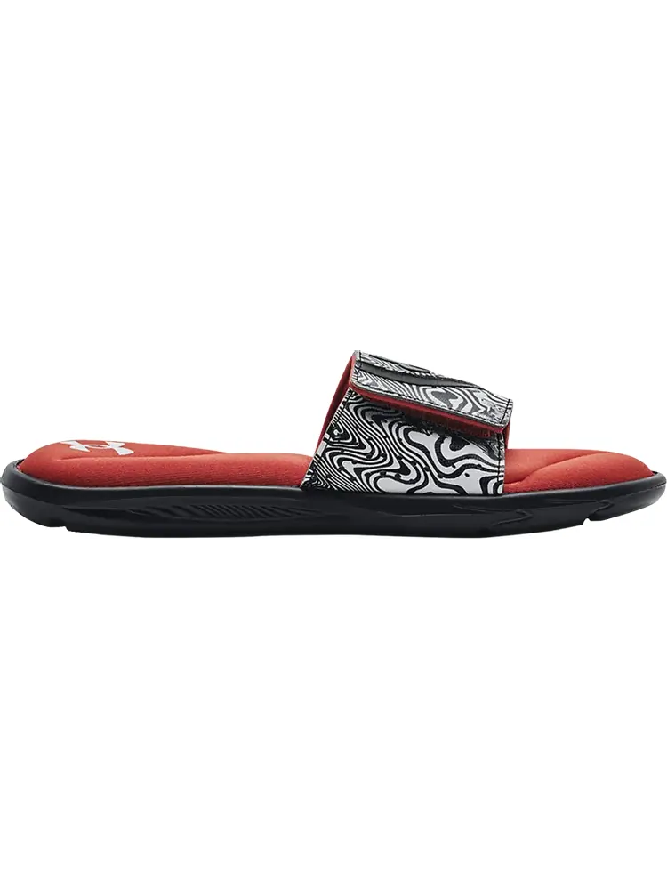 Сандалии Under Armour Ignite 6 Graphic Strap Slide Psychedelic Stripe — изображение 1 из 1, черный