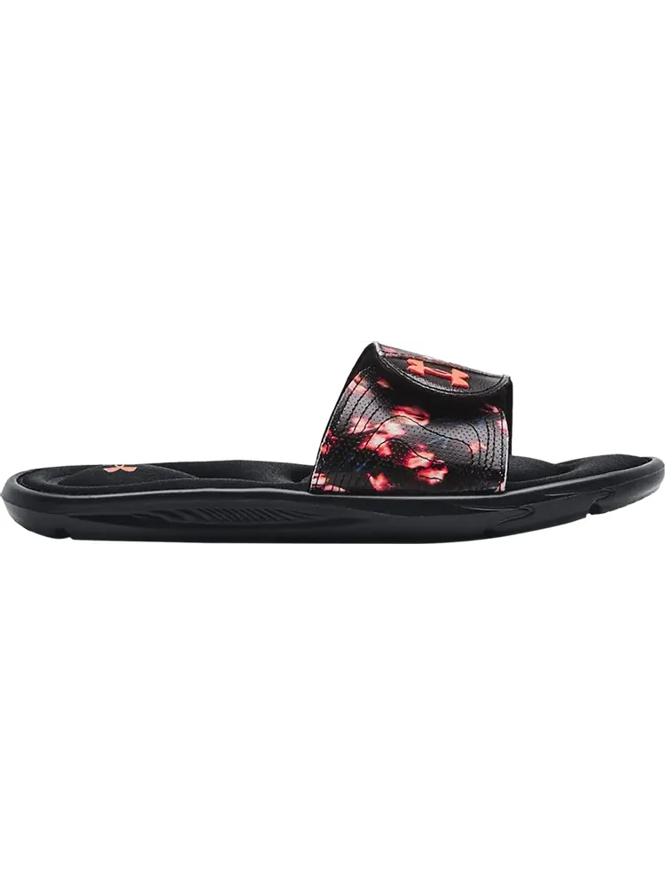 Сандалии Under Armour Wmns Ignite 6 Graphic Strap Slide Black Afterglow — изображение 1 из 1, черный