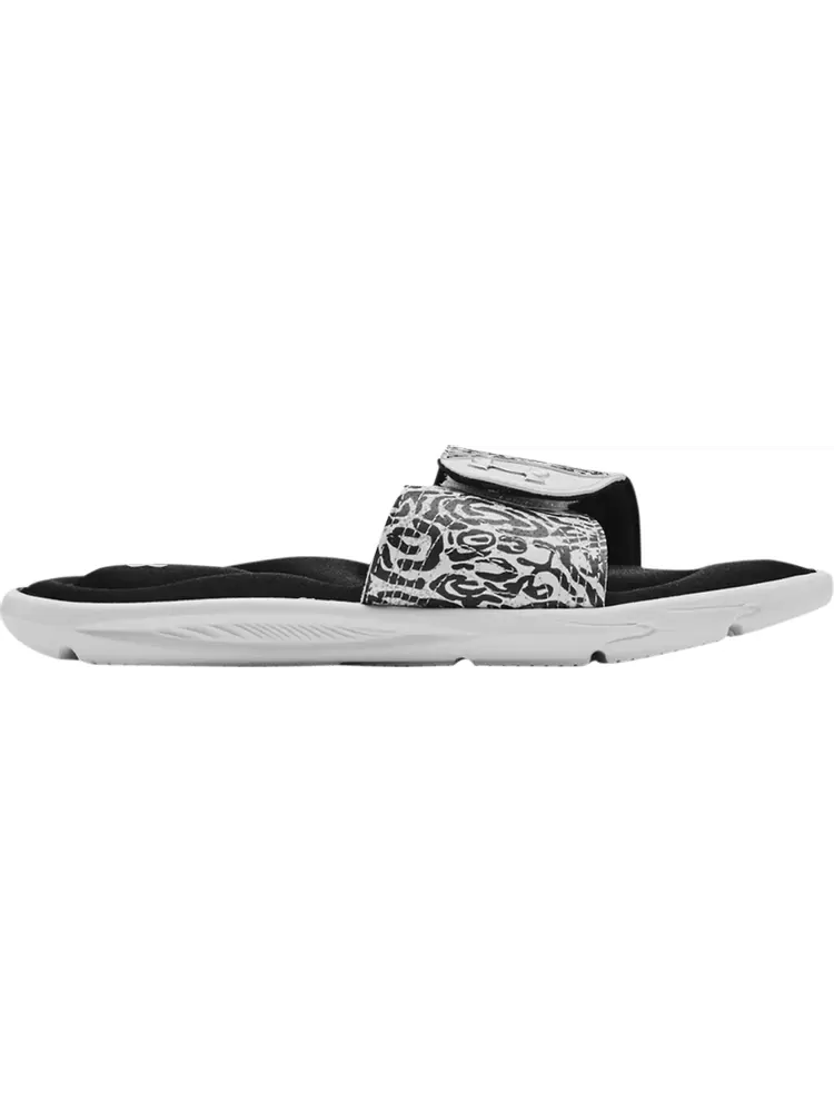 Сандалии Under Armour Wmns Ignite 4 Graphic Strap Slide Zebra — изображение 1 из 1, белый