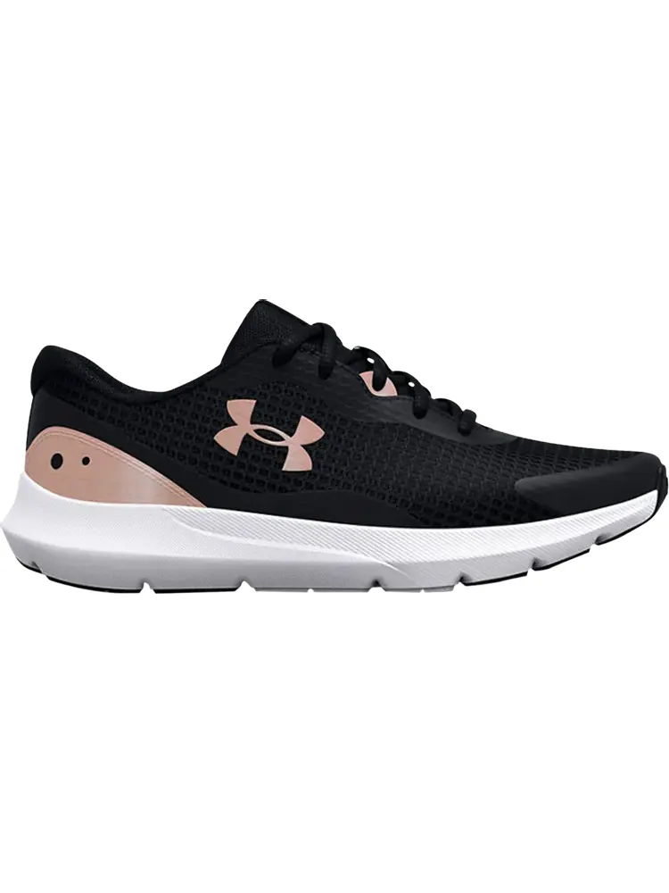 Кроссовки Under Armour Wmns Surge 3 Black White — изображение 1 из 1, черный