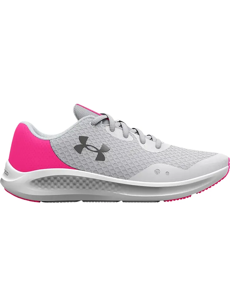 Кроссовки Under Armour Charged Pursuit 3 GS Halo Grey Electro Pink — изображение 1 из 1, серый