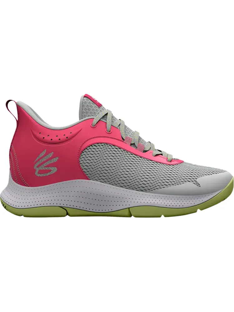 Кроссовки Under Armour Curry 3Z6 Grey Mist Pink Shock — изображение 1 из 1, серый