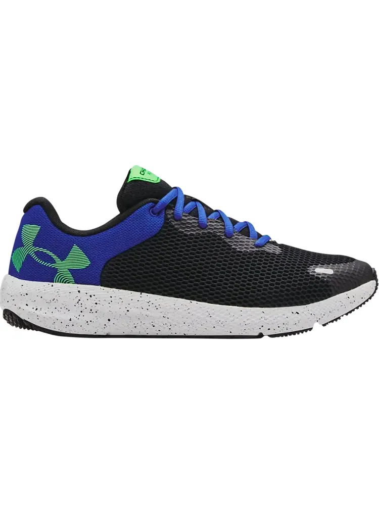 Кроссовки Under Armour Charged Pursuit 2 Big Logo Speckle - Black Blue Green — изображение 1 из 1, черный