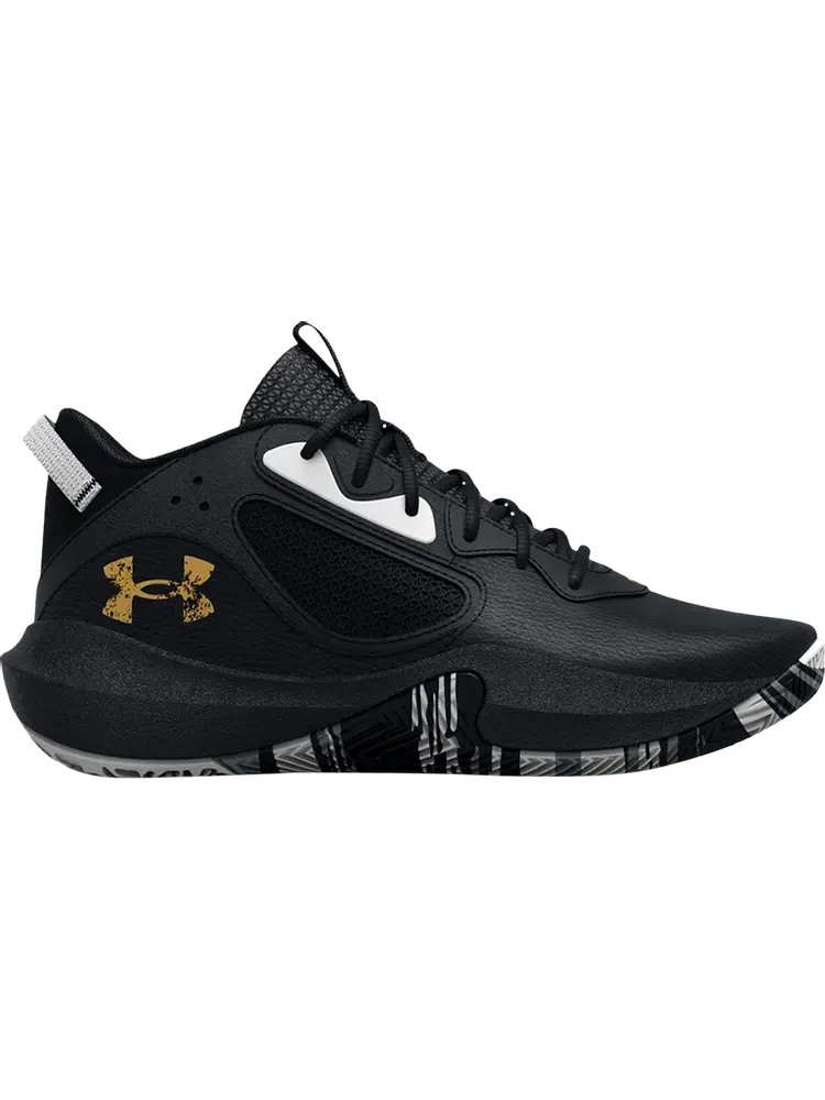 Кроссовки Under Armour Lockdown 6 GS Black Metallic Gold — изображение 1 из 1, черный