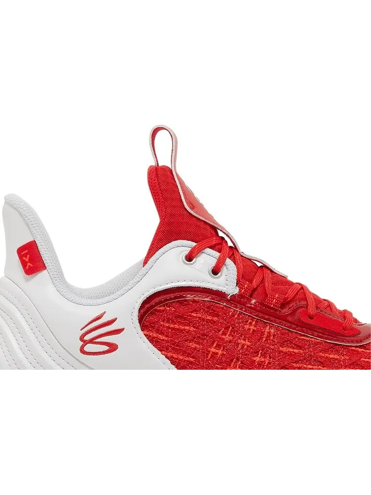 Кроссовки Curry Flow 9 Team White Red — изображение 2 из 8, красный