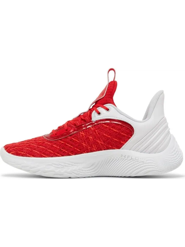 Кроссовки Curry Flow 9 Team White Red — изображение 3 из 8, красный
