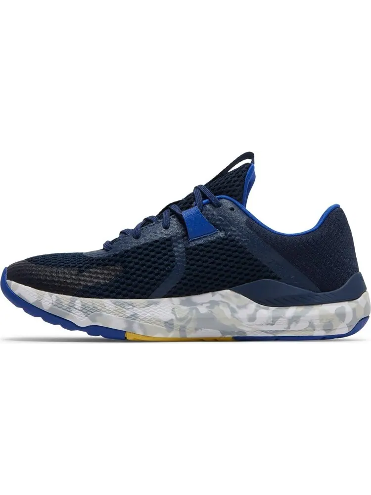 Кроссовки Under Armour Project Rock BSR 2 Marble - Academy — изображение 3 из 8, синий