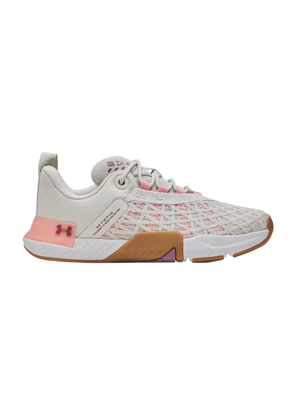 Кроссовки Wmns TriBase Reign 5 Under Armour — изображение 1 из 1, белый/розовый/фиолетовый