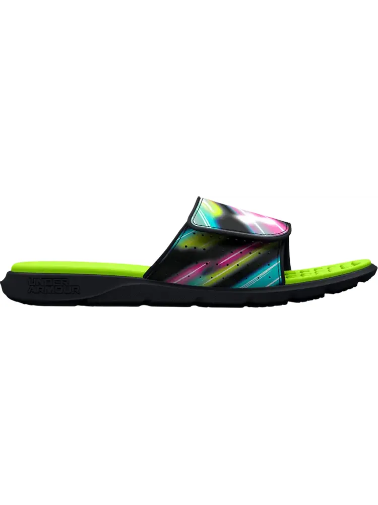 Сандалии Under Armour Ignite Pro Graphic Strap Slide Holographic — изображение 1 из 1, черный