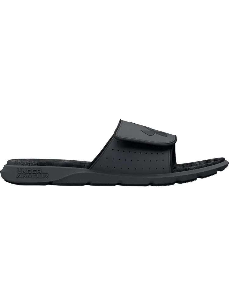 Сандалии Under Armour Ignite 7 Graphic Strap Slide Pitch Grey Black — изображение 1 из 1, серый