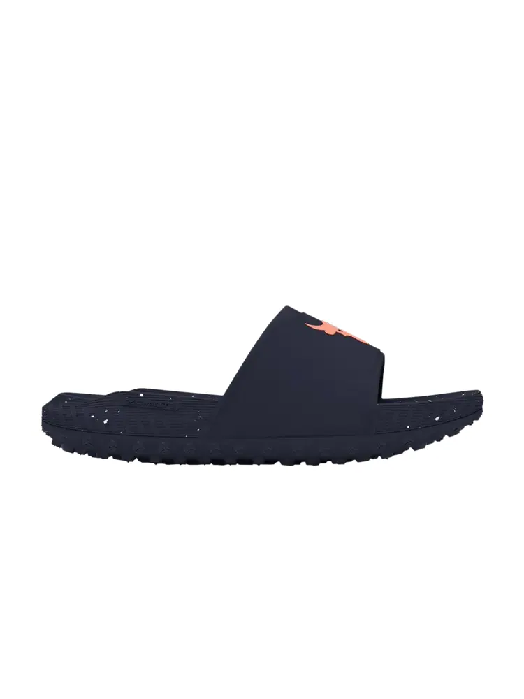 Кроссовки Under Armour Project Rock 3 Slide Midnight Navy Flare Orange — изображение 1 из 1, синий