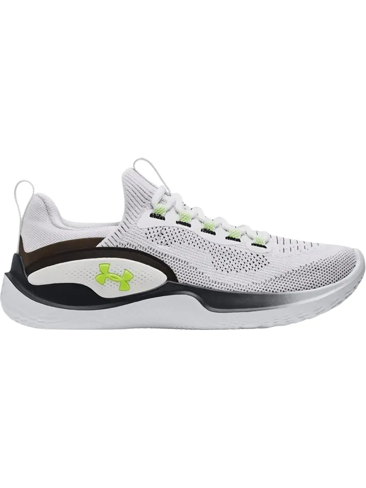 Кроссовки Under Armour Flow Dynamic White Black Lime — изображение 1 из 1, белый