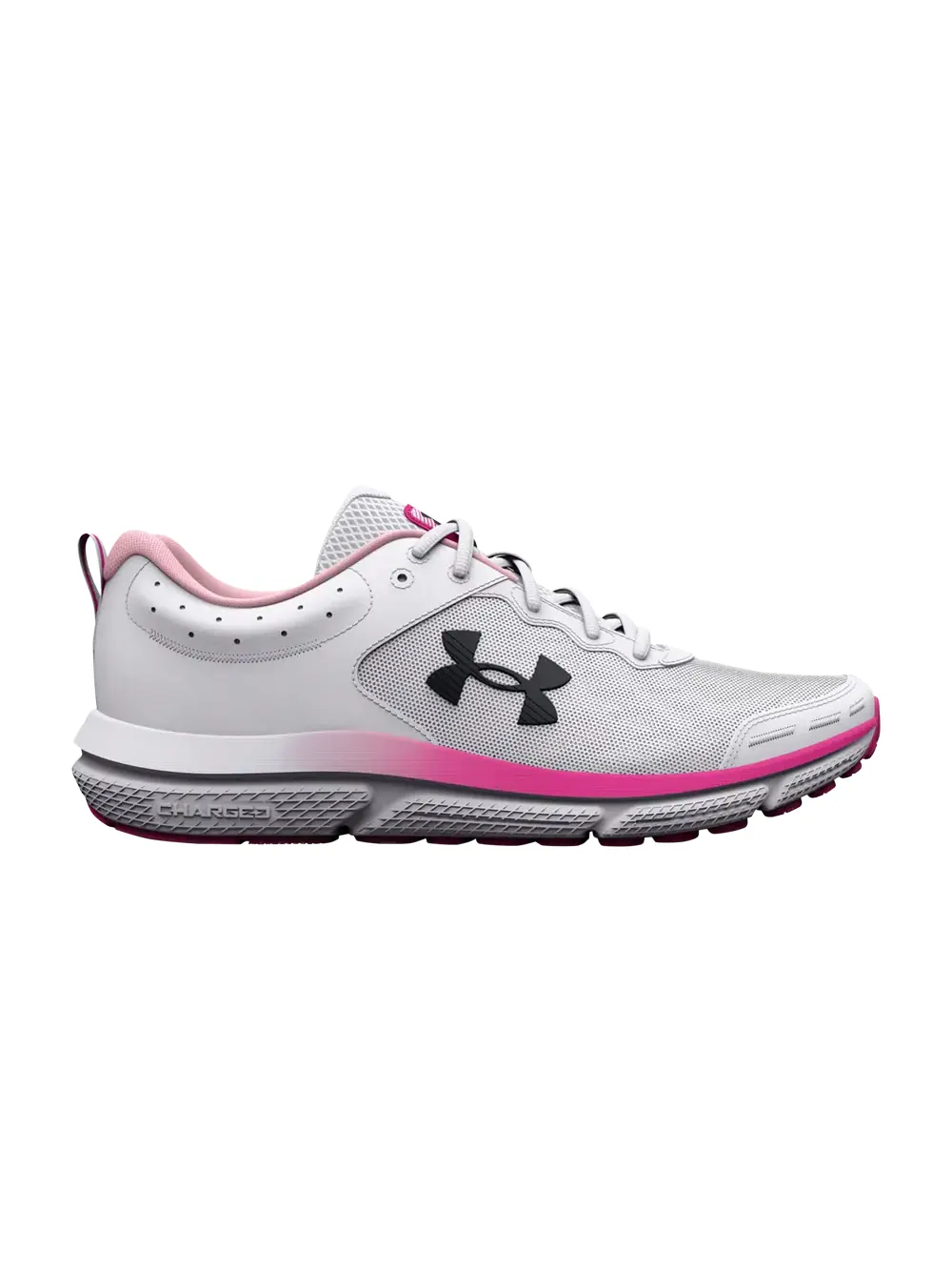 Кроссовки Wmns Charged Assert 10 Under Armour — изображение 1 из 1, белый/розовый/черный