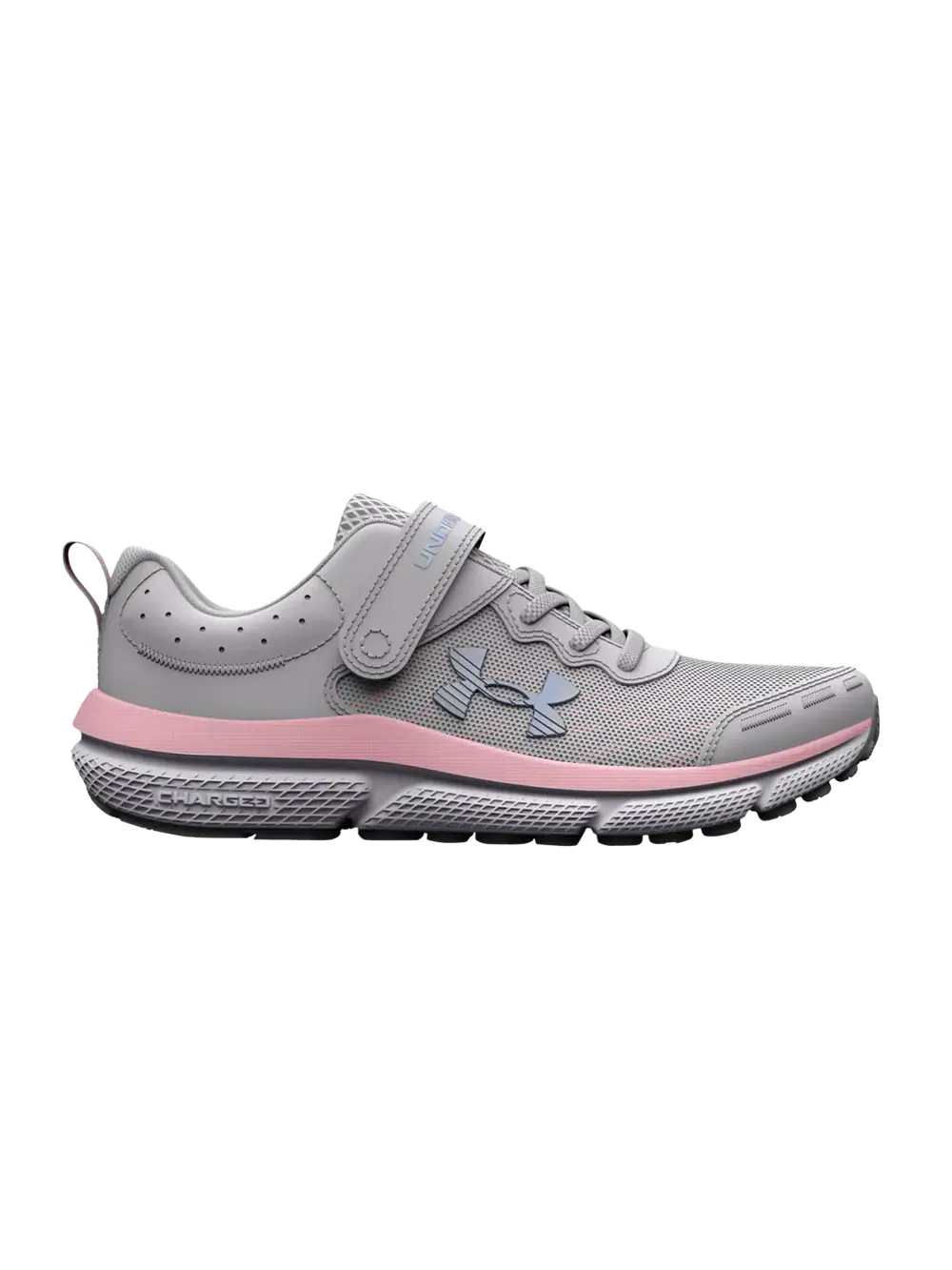 Кроссовки Assert 10 AC PS Wide Under Armour — изображение 1 из 1, серый/розовый
