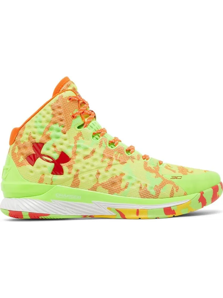 Кроссовки Under Armour Sour Patch Kids x Curry 1 Retro Candy Reign 2022 — изображение 1 из 8, зеленый