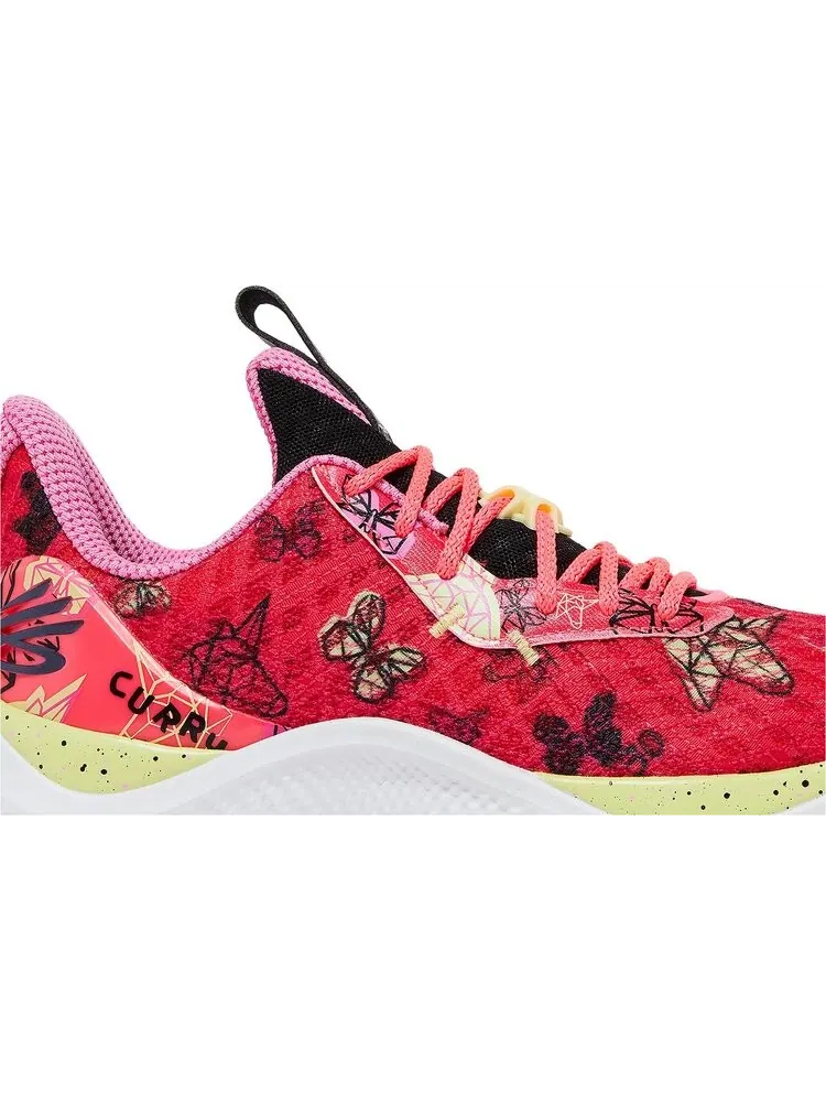 Кроссовки Curry Flow 10 'Unicorn & Butterfly' — изображение 2 из 4, розовый