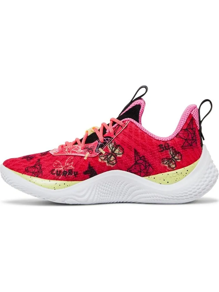 Кроссовки Curry Flow 10 'Unicorn & Butterfly' — изображение 3 из 4, розовый