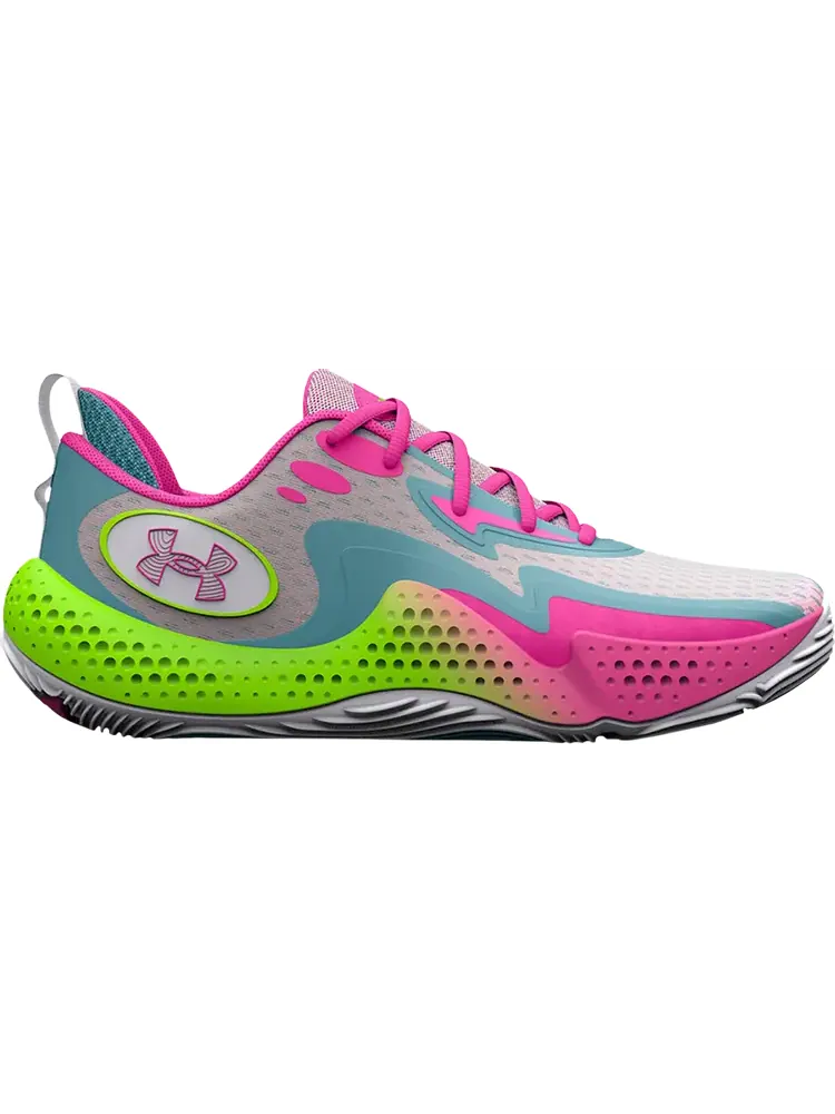 Кроссовки Under Armour Spawn 5 White Lime Pink — изображение 1 из 1, белый