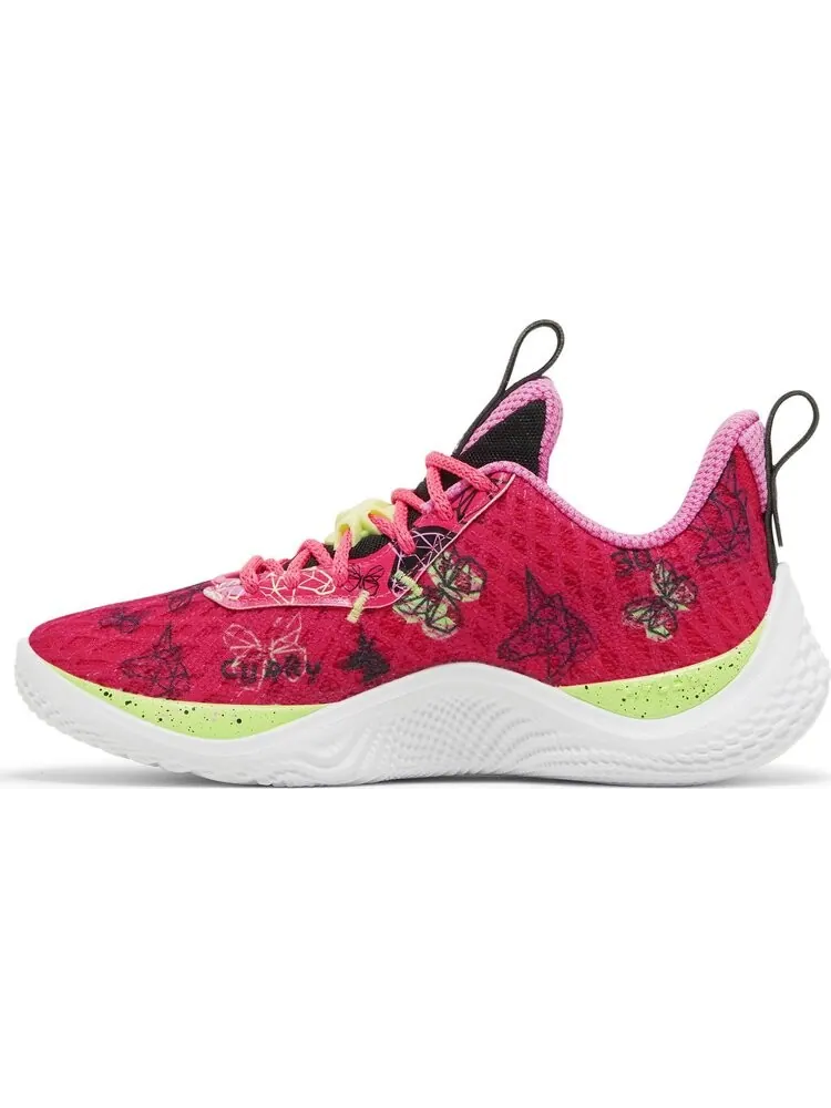 Кроссовки Curry Flow 10 GS 'Unicorn & Butterfly' — изображение 3 из 4, розовый